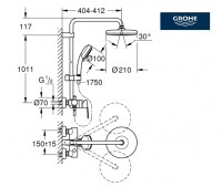 COLUMNA DUCHA MONOMANDO TEMPESTA COSMOPOLITAN SYSTEM GROHE